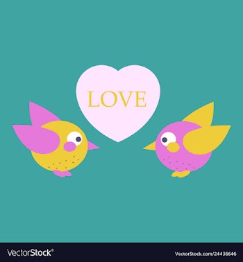 Laser cut template birds in love couple of birds vector image
