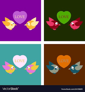 Laser cut template birds in love couple of birds vector image