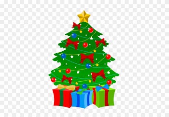 Last Day Before Christmas Break - Christmas Tree With Presents Clip Art