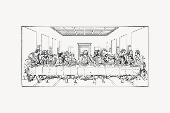 Last supper collage element, drawing | Free Vector Illustration - rawpixel