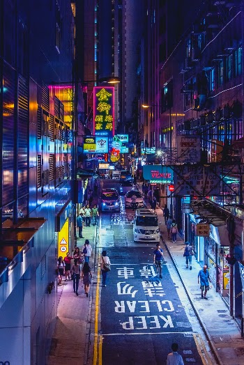Late night walk around Central, HK.