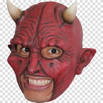 Latex mask Costume party Devil Halloween costume, Satanic transparent background PNG clipart