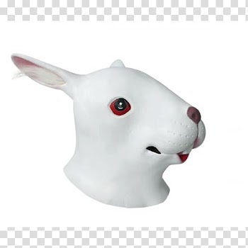 Latex mask Headgear Rabbit Face, mask transparent background PNG clipart