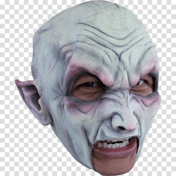 Latex mask Vampire Halloween costume, mask transparent background PNG clipart
