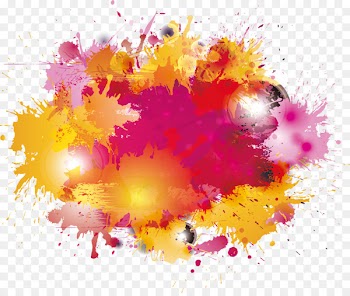 Lath mar Holi Ganesha Wish Wallpaper - Vector Hand-painted watercolor ink jet 