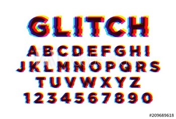 Latin font or english alphabet written on white background