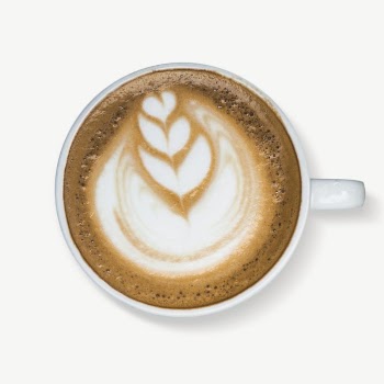 Latte art coffee collage element | Free PSD - rawpixel