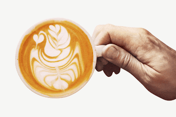 Latte art collage element psd | Free PSD - rawpixel