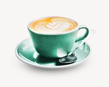 Latte coffee collage element psd | Free PSD - rawpixel