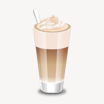Latte collage element, coffee illustration | Free Vector - rawpixel
