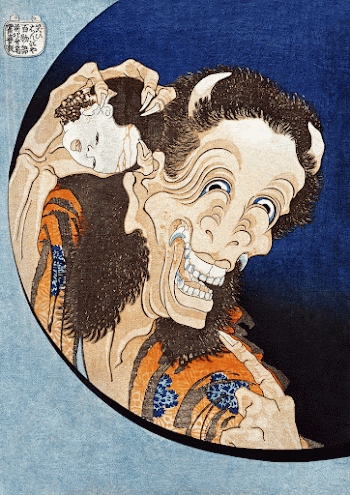 Laughing Demoness (1831-1832) by Katsushika | Free Photo Illustration - rawpixel