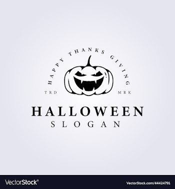 laughing halloween pumpkin logo