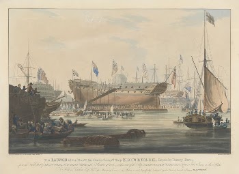 Launch of the 'Edinburgh', Blackwall, | Free Photo - rawpixel