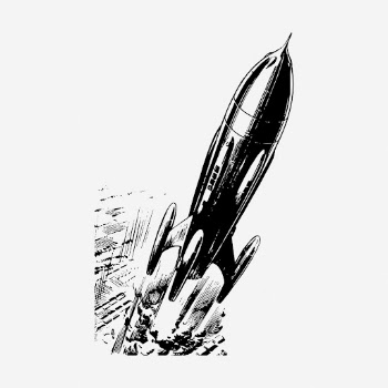 Launched spaceship hand drawn illustration. | Free Photo - rawpixel