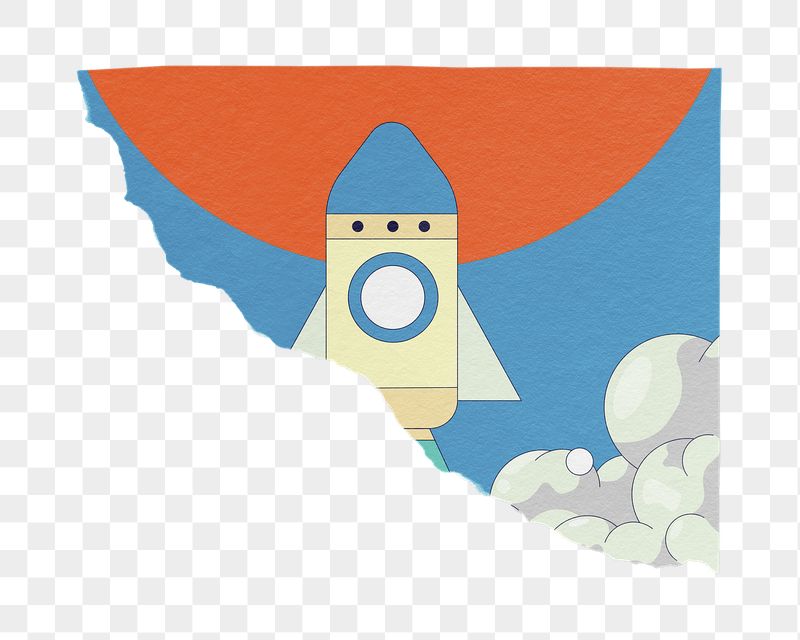 Launching rocket png ripped paper | Free PNG - rawpixel