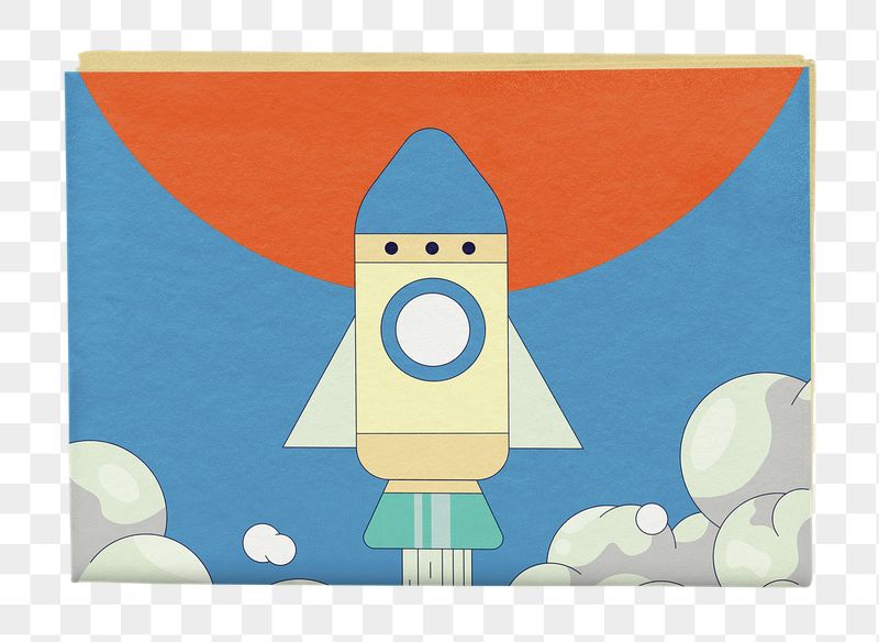 Launching rocket png sticker, newspaper | Free PNG - rawpixel