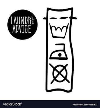 laundry advice label on clothing to indicate