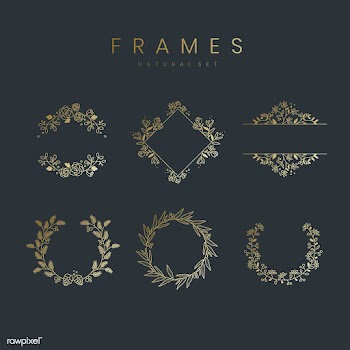 Laurel frame design set | Free stock vector - 523474
