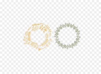 Laurel wreath Autumn Illustration - Flowers wedding logo 