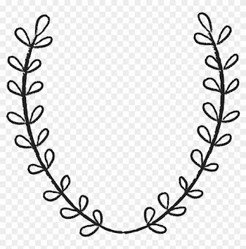 Laurel Wreath Rubber Stamp - Laurel Wreath Border