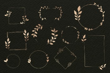Laurel wreath set Free Vector