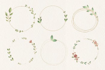 Laurel wreath set Free Vector