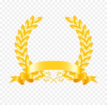 Laurel wreath Stock photography Clip art - Gold Ribbon 