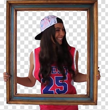 Lauren Cimorelli , woman holding frame transparent background PNG clipart