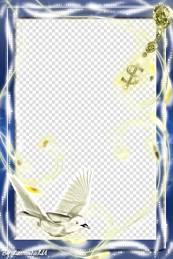 Lav Frame , white and blue frame illustration transparent background PNG clipart