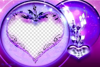 Lav Frames , purple heart illustration transparent background PNG clipart