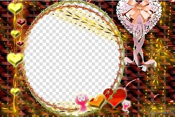 Lav Frames, round blue and orange frame illustration transparent background PNG clipart