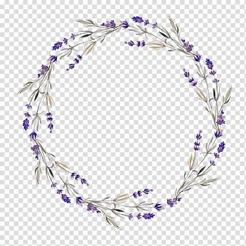 Lavender Flower Wreath , flower transparent background PNG clipart