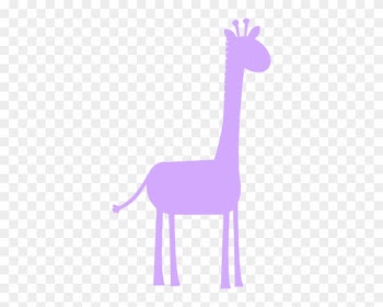 Lavender Giraffe Profile Clip Art - Girl Pink Giraffe Clip Art