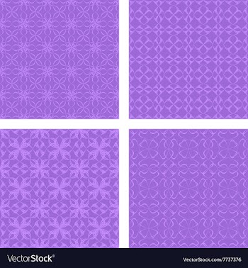 Lavender seamless pattern background set vector image