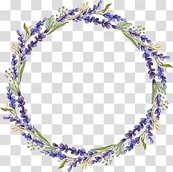 Lavender wreath transparent background PNG clipart