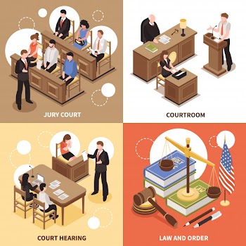 Law and order 2x2 design concept Free Vector