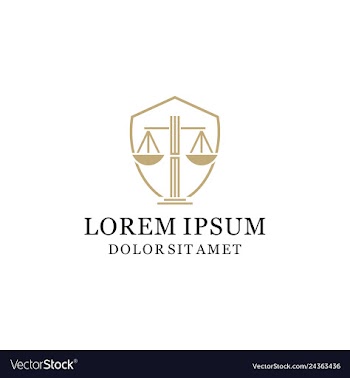 Law firm logo design vector image