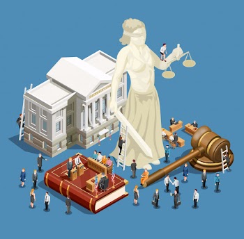 Law isometric icon Free Vector