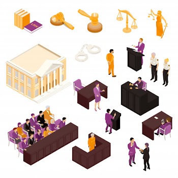 Law set isometric Free Vector
