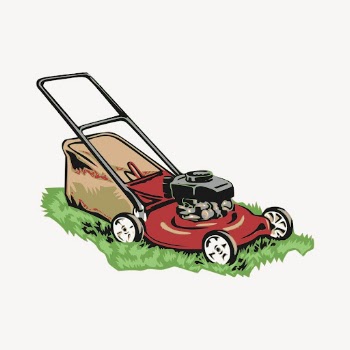 Lawn mower clipart, retro illustration | Free Vector - rawpixel