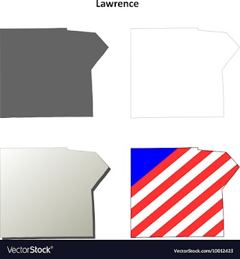 Lawrence Map Icon Set vector image