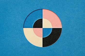 Layered circle in papercraft cut out style | Free stock illustration | High Resolution graphic