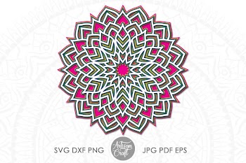 Layered mandala SVG, Zentangles SVG, Cut Files