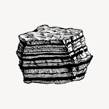 Layered rock drawing, vintage object | Free Vector Illustration - rawpixel