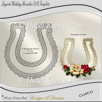 Layered Wedding Horseshoe DR Template - £3.50 : Instant | vintage ...