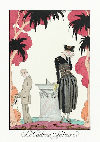 Le Cadran Solaire (1922) fashion illustration in high resolution by George Barbier. Original from The Rijksmuseum. Digitally enhanced by rawpixel.
