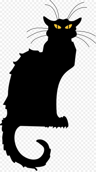 Le Chat Noir Black cat Tournxe9e du Chat noir Clip art - Black Cat Silhouette 
