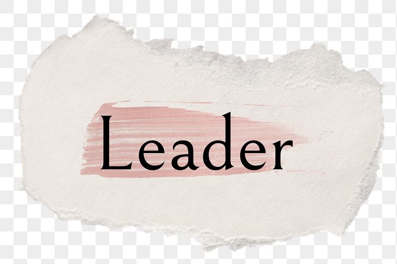 Leader png word sticker typography, | Free PNG - rawpixel
