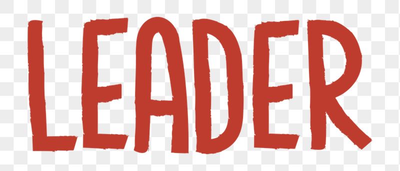 Leader png word sticker typography, | Free PNG - rawpixel