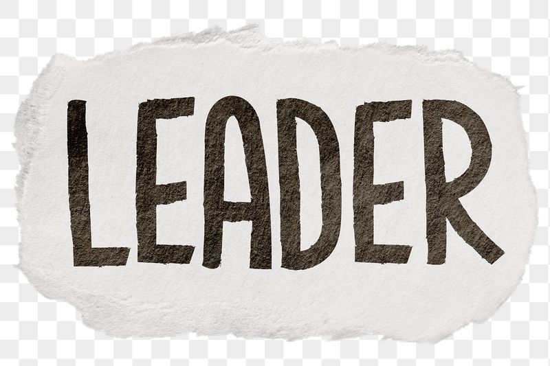 Leader png word sticker typography, | Free PNG - rawpixel